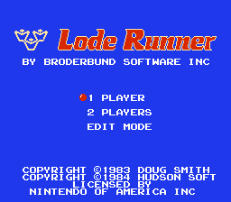 Lode Runner Rebuilt Title Screen